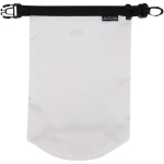 Saco impermeável compacto reciclado com fecho enrolável 1L cor branco terceira vista frontal