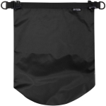 Saco de viagem reciclado impermeável com fecho enrolável 5L cor preto terceira vista frontal