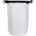 Saco de viagem reciclado impermeável com fecho enrolável 5L cor branco segunda vista frontal
