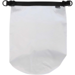 Saco de viagem reciclado impermeável com fecho enrolável 5L cor branco terceira vista frontal