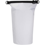 Saco de viagem impermeável de 10L com fecho enrolável cor branco segunda vista frontal