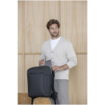 Mochila antirroubo expansível resistente à água, capacidade de 18 L cor preto imagem de estilo de vida 2