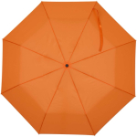 Guarda-chuva dobrável compacto com estrutura metálica e borracha Ø102 cor cor-de-laranja segunda vista frontal