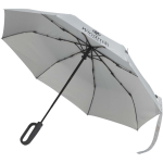 Guarda-chuva compacto dobrável em RPET com abertura automática Ø99 cor cinzento-claro vista impressão serigrafia