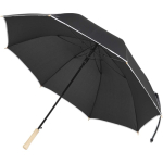 Guarda-chuva antivento com abertura automática e fita refletora Ø130 cor preto vista detalhe 2