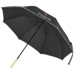 Guarda-chuva antivento com abertura automática e fita refletora Ø130 cor preto