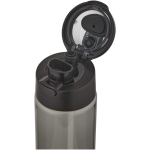 Garrafa com palhinha integrada e tampa de botão à prova de fugas 700ml cor preto vista detalhe 1