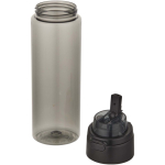 Garrafa com palhinha integrada e tampa de botão à prova de fugas 700ml cor preto segunda vista