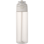 Garrafa com palhinha integrada e tampa de botão à prova de fugas 700ml cor transparente segunda vista frontal