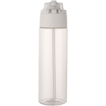 Garrafa com palhinha integrada e tampa de botão à prova de fugas 700ml cor transparente segunda vista traseira