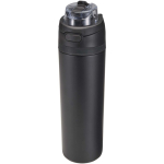 Garrafa de parede simples com palhinha rebatível acabamento mate 800ml cor preto