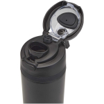 Garrafa de parede simples com palhinha rebatível acabamento mate 800ml cor preto vista detalhe 1