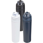 Garrafa de parede simples com palhinha rebatível acabamento mate 800ml cor preto segunda vista várias cores