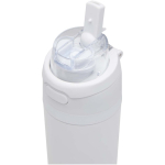 Garrafa de parede simples com palhinha rebatível acabamento mate 800ml cor branco vista detalhe 2