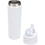 Garrafa de parede simples com palhinha rebatível acabamento mate 800ml cor branco segunda vista
