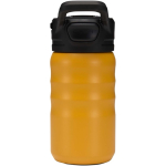 Garrafa desportiva 350ml com palhinha rebatível à prova de fugas cor amarelo segunda vista traseira
