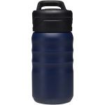 Garrafa desportiva 350ml com palhinha rebatível à prova de fugas cor azul-marinho segunda vista frontal