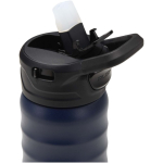 Garrafa desportiva 350ml com palhinha rebatível à prova de fugas cor azul-marinho vista detalhe 1