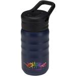Garrafa desportiva 350ml com palhinha rebatível à prova de fugas cor azul-marinho