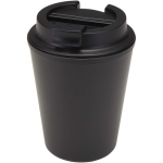 Copo térmico de parede dupla com tampa de rosca anti-derrame 300ml cor preto