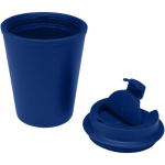 Copo térmico de parede dupla com tampa de rosca anti-derrame 300ml cor azul segunda vista