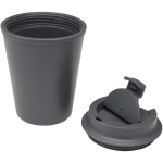 Copo térmico de parede dupla com tampa de rosca anti-derrame 300ml cor cinzento segunda vista