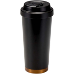 Copo térmico de parede dupla em aço inoxidável mate 480ml cor preto