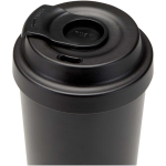 Copo térmico de parede dupla em aço inoxidável mate 480ml cor preto vista detalhe 1