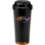 Copo térmico de parede dupla em aço inoxidável mate 480ml cor preto
