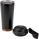 Copo térmico de parede dupla em aço inoxidável mate 480ml cor preto segunda vista