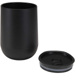Copo de parede dupla com tampa deslizante e isolamento de ar 360ml cor preto segunda vista