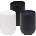 Copo de parede dupla com tampa deslizante e isolamento de ar 360ml cor preto segunda vista várias cores