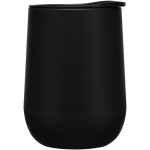 Copo de parede dupla com tampa deslizante e isolamento de ar 360ml cor preto vista lateral