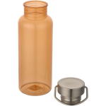 Garrafa de água com tampa de rosca e pega em aço inoxidável 600ml cor cor-de-laranja segunda vista