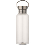 Garrafa de água com tampa de rosca e pega em aço inoxidável 600ml cor transparente segunda vista frontal