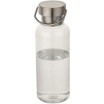 Garrafa de água com tampa de rosca e pega em aço inoxidável 600ml cor transparente