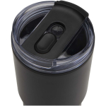 Copo térmico de parede dupla com tampa anti-derrame 540ml cor preto vista detalhe 1