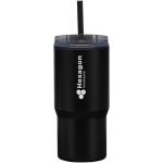 Copo térmico de parede dupla com tampa anti-derrame 540ml cor preto vista impressa logo 2