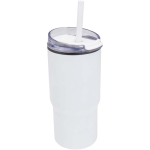 Copo térmico de parede dupla com tampa anti-derrame 540ml cor branco