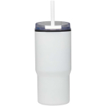 Copo térmico de parede dupla com tampa anti-derrame 540ml cor branco segunda vista traseira