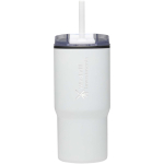 Copo térmico de parede dupla com tampa anti-derrame 540ml cor branco vista impressa logo 2