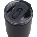 Copo térmico de parede dupla com tampa anti-derrame 540ml cor azul-marinho vista detalhe 1