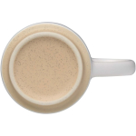 Caneca empilhável em cerâmica com base moderna não vidrada 180 ml cor branco vista detalhe 1