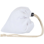 Saco tote dobrável com cordão em algodão reciclado 140 g/m2 cor branco terceira vista
