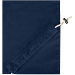 Saco tote dobrável com cordão em algodão reciclado 140 g/m2 cor azul-marinho vista detalhe 1