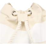 Saco de lona de algodão reciclado com pegas em corda 270 g/m² cor branco vista detalhe 1