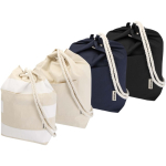 Saco de lona de algodão reciclado com pegas em corda 270 g/m² cor branco segunda vista várias cores