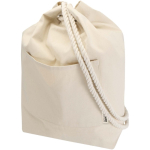 Saco de lona de algodão reciclado com pegas em corda 270 g/m² cor natural