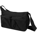 Mala a tiracolo para portátil com tira para mala e bolso oculto 13'' cor preto