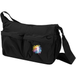 Mala a tiracolo para portátil com tira para mala e bolso oculto 13'' cor preto